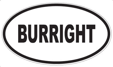 BURRIGHT - Oval Magnet