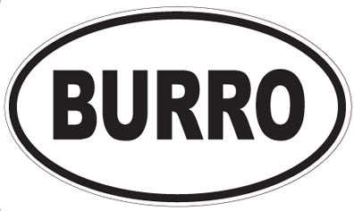 BURRO - Oval Sticker