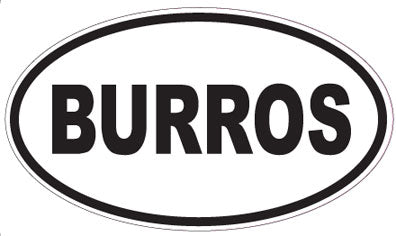 BURROS - Oval Sticker