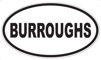 BURROUGHS - Oval Magnet
