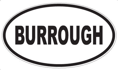BURROUGH - Oval Magnet