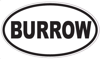 BURROW - Oval Sticker