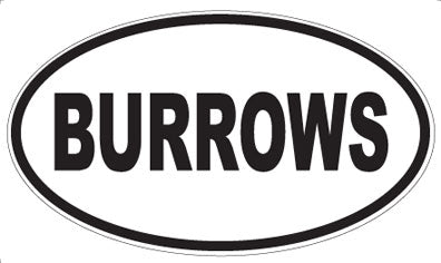 BURROWS - Oval Magnet