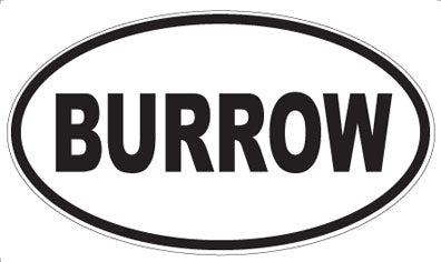 BURROW - Oval Magnet