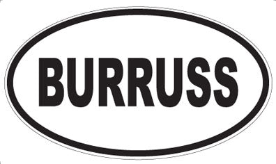 BURRUSS - Oval Magnet