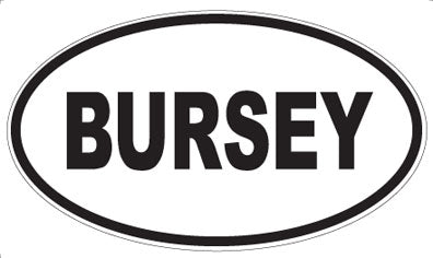 BURSEY - Oval Magnet