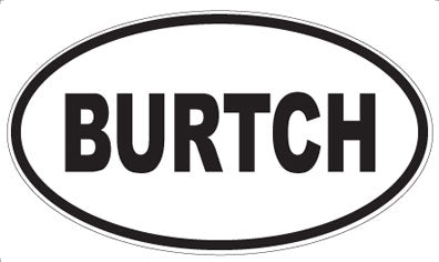 BURTCH - Oval Magnet