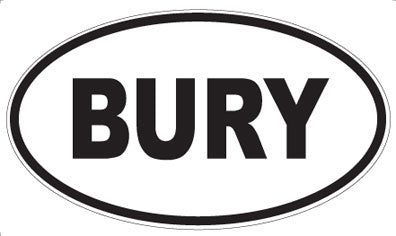 BURY - Oval Magnet