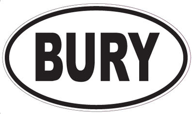 BURY - Oval Sticker