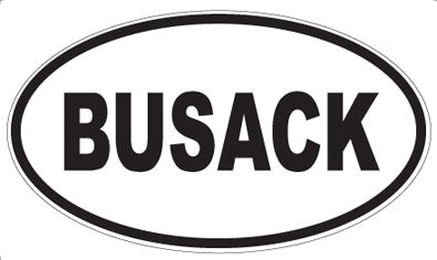 BUSACK - Oval Magnet