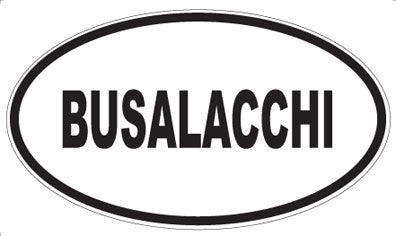 BUSALACCHI - Oval Magnet