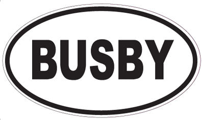 BUSBY - Oval Magnet