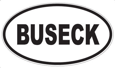 BUSECK - Oval Magnet