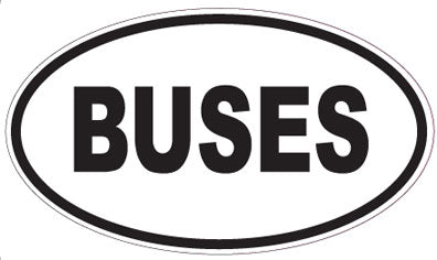 BUSES - Oval Sticker