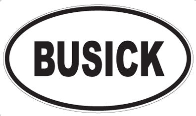 BUSICK - Oval Magnet