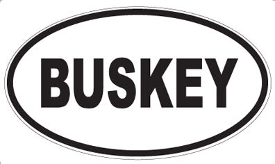 BUSKEY - Oval Magnet