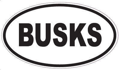 BUSKS - Oval Sticker