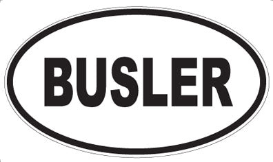 BUSLER - Oval Magnet
