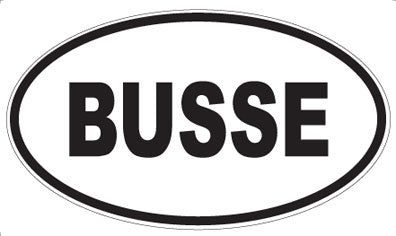 BUSSE - Oval Magnet