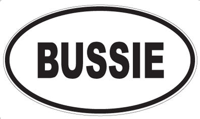 BUSSIE - Oval Magnet