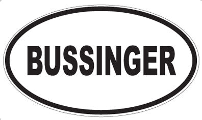 BUSSINGER - Oval Magnet
