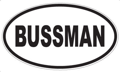 BUSSMAN - Oval Magnet