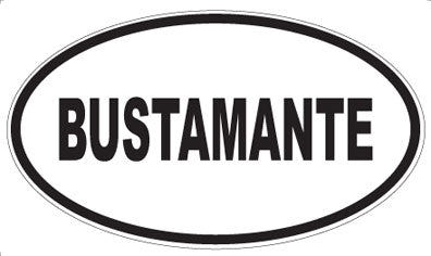 BUSTAMANTE - Oval Magnet
