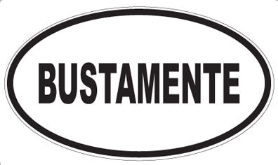 BUSTAMENTE - Oval Magnet