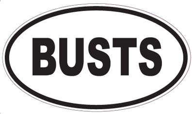 BUSTS - Oval Sticker