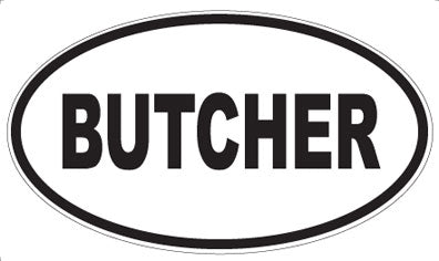 BUTCHER - Oval Magnet
