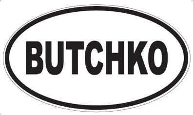 BUTCHKO - Oval Magnet
