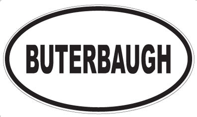 BUTERBAUGH - Oval Magnet