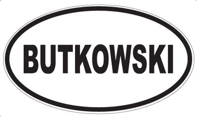 BUTKOWSKI - Oval Magnet