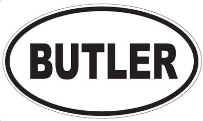 BUTLER - Oval Sticker
