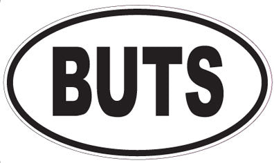 BUTS - Oval Sticker