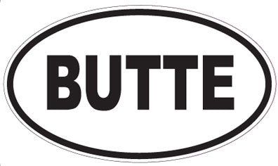 BUTTE - Oval Magnet