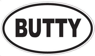 BUTTY - Oval Sticker