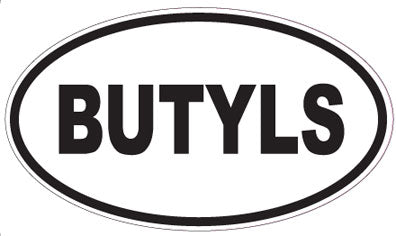 BUTYLS - Oval Sticker