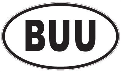 BUU - 3 Letter Initials Oval Sticker