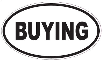 BUYING - Oval Sticker
