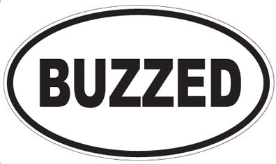BUZZED - Oval Sticker