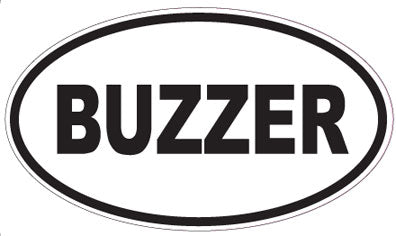 BUZZER - Oval Sticker