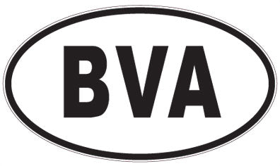 BVA - 3 Letter Initials Oval Sticker