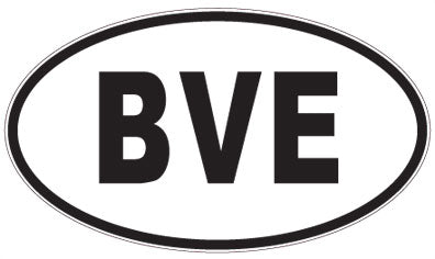 BVE - 3 Letter Initials Oval Sticker
