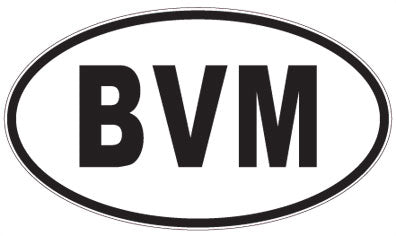 BVM - 3 Letter Initials Oval Sticker
