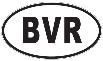 BVR - 3 Letter Initials Oval Sticker