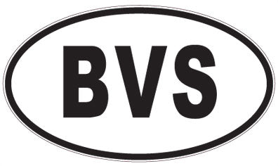 BVS - 3 Letter Initials Oval Sticker
