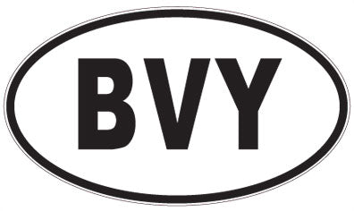 BVY - 3 Letter Initials Oval Sticker