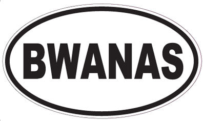 BWANAS - Oval Sticker