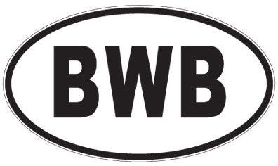 BWB - 3 Letter Initials Oval Sticker